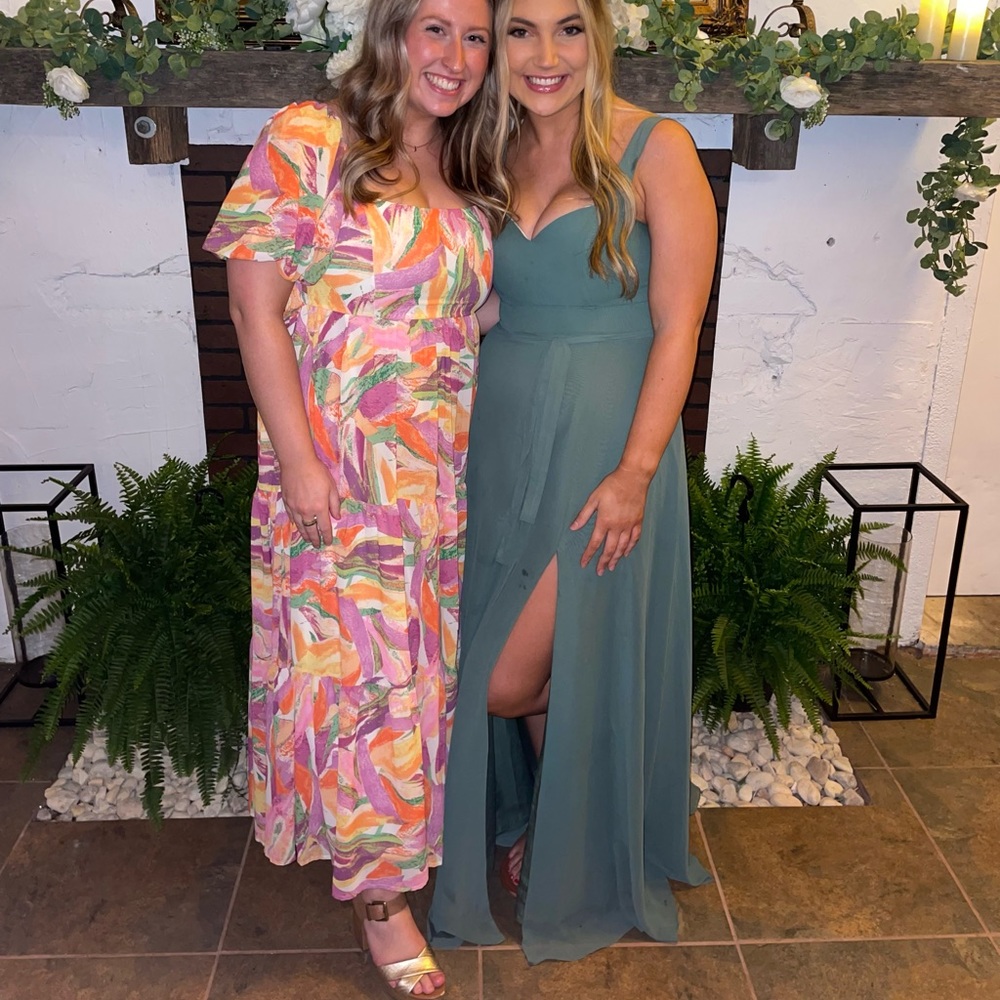 Azazie Aaron Bridesmaid Dress in Eucalyptus